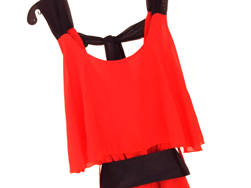Vestido mullet rojo