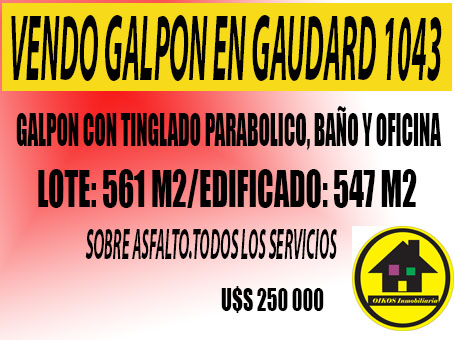 VENDO GALPON EN MACROCENTRO DE RIO CUARTO